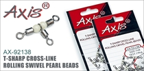 AX-92138 T-Sharp Cross-Line Rolling Swivel Pearl Beads